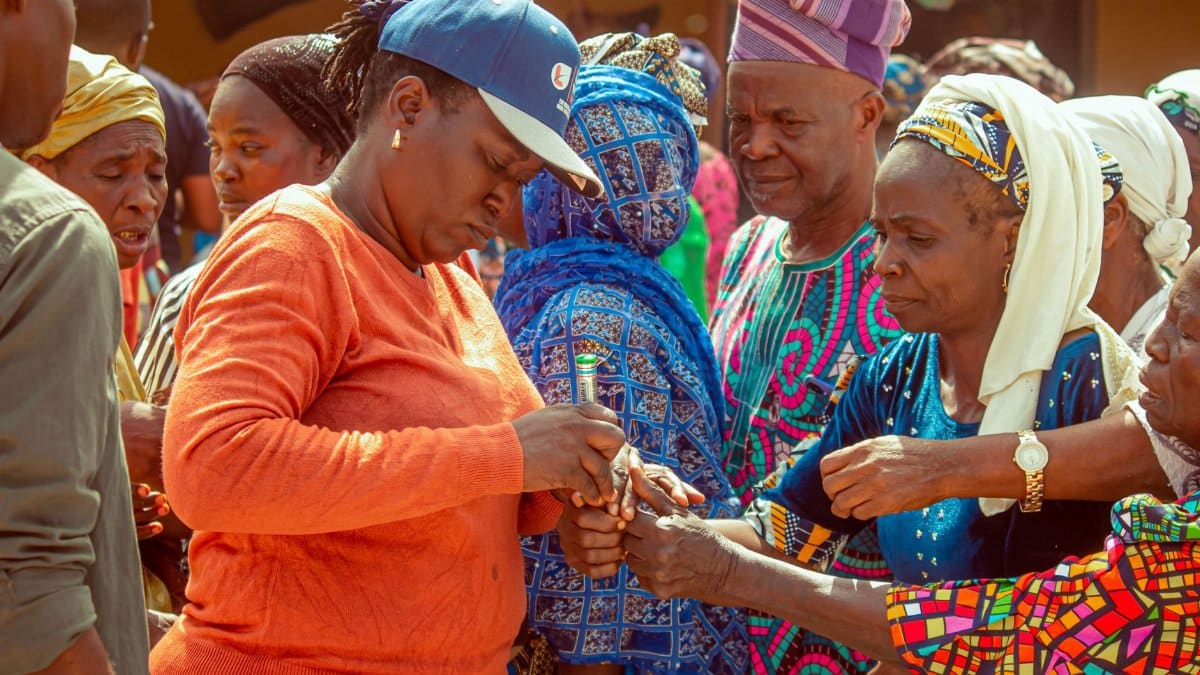 A colorful and lively community event showcasing African culture and togetherness.