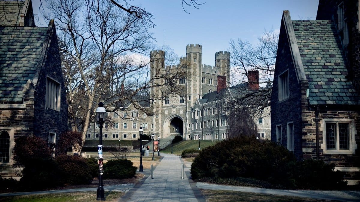 Captivating view of Princeton University architecture showcasing gothic style buildings.