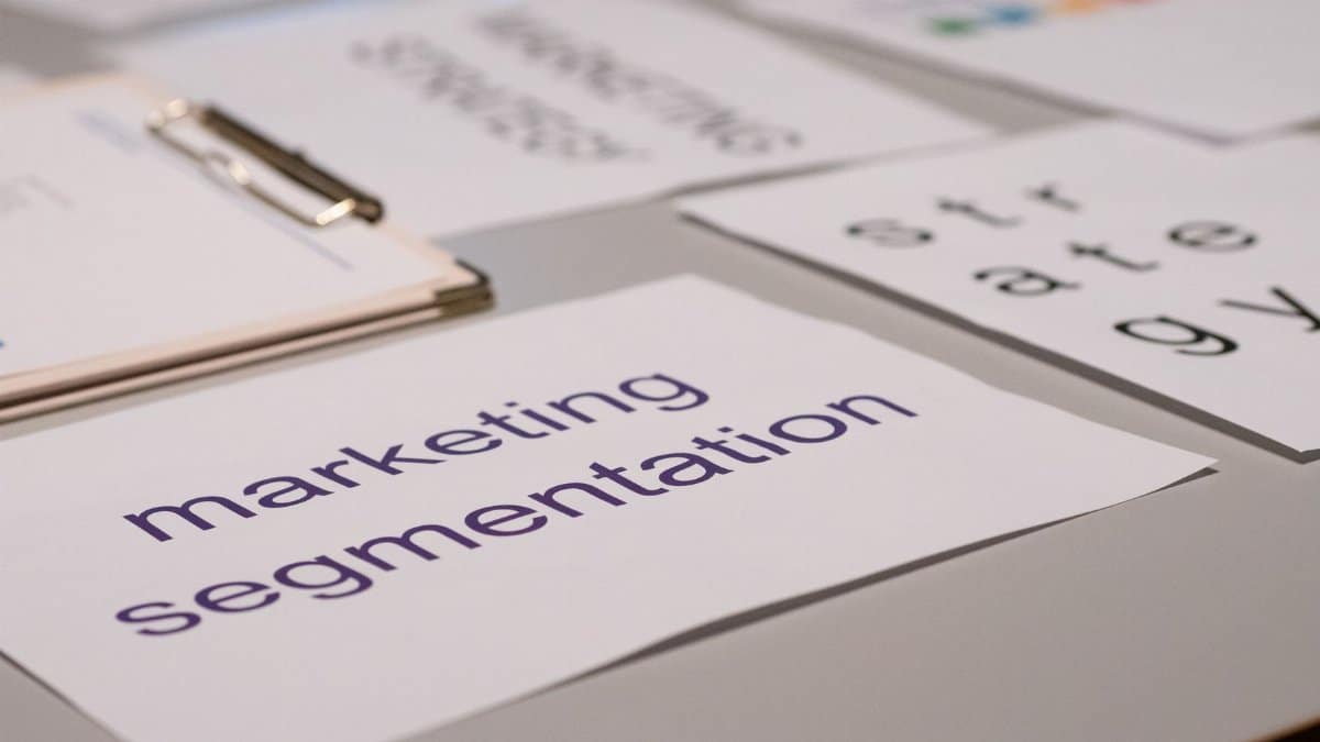 Close-up of various marketing documents on a desk, perfect for business and strategy discussions.