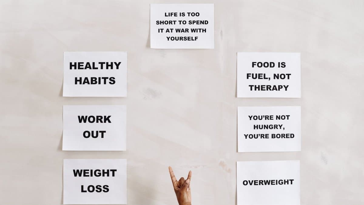 Motivational quotes promoting healthy living, fitness, and wellness habits.