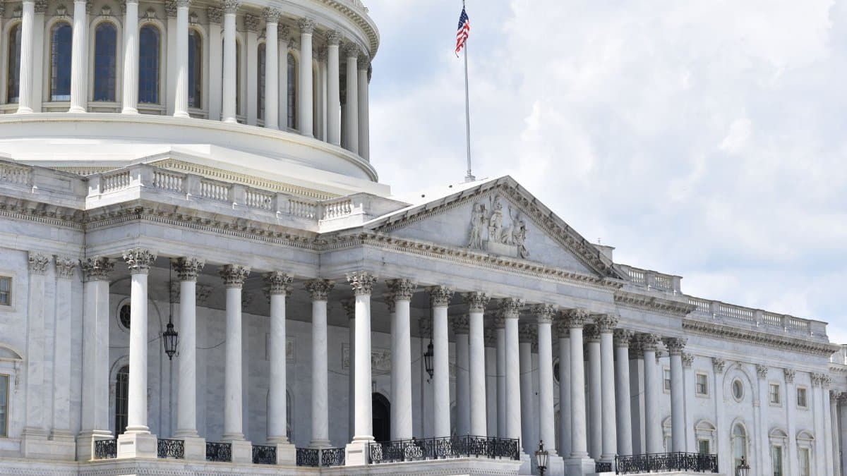The iconic U.S. Capitol building with its neoclassical architecture in Washington, DC.