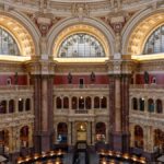 Stunning interior view of the Library of Congress, showcasing intricate architecture and grand design.