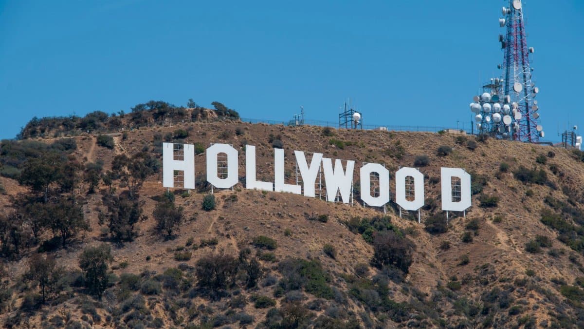 Captivating view of the famous Hollywood sign on a clear day in Los Angeles.