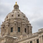 Stunning view of the classic dome of the Minnesota State Capitol in Saint Paul.