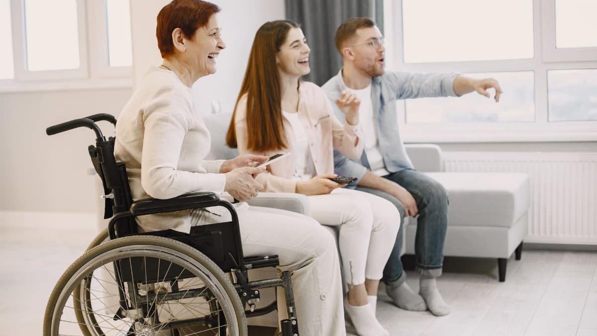 Family enjoying quality time together indoors, sharing joy and laughter.