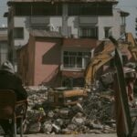 Destruction and recovery in Antakya, Türkiye, after a devastating earthquake.