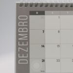 Simple minimalist calendar page for December with clean design.