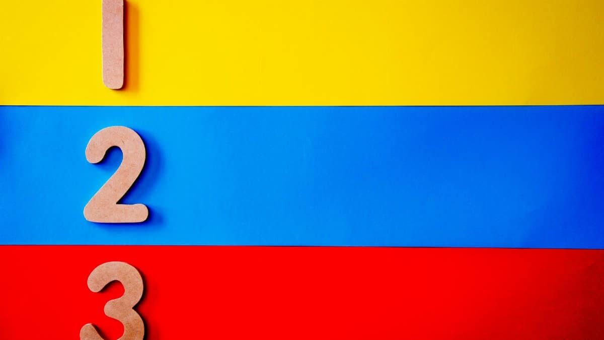 Vibrant image of numbers one, two, and three against a primary color background.