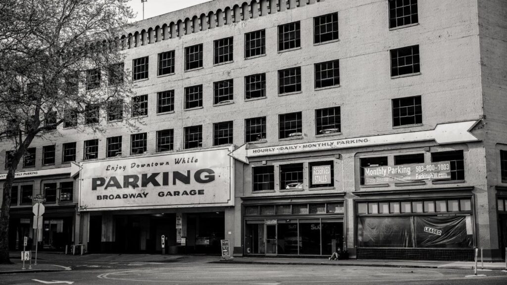 Historic Broadway Garage in Portland offers hourly, daily, monthly parking.
