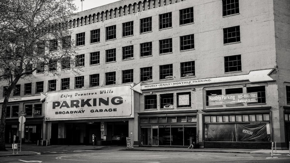 Historic Broadway Garage in Portland offers hourly, daily, monthly parking.