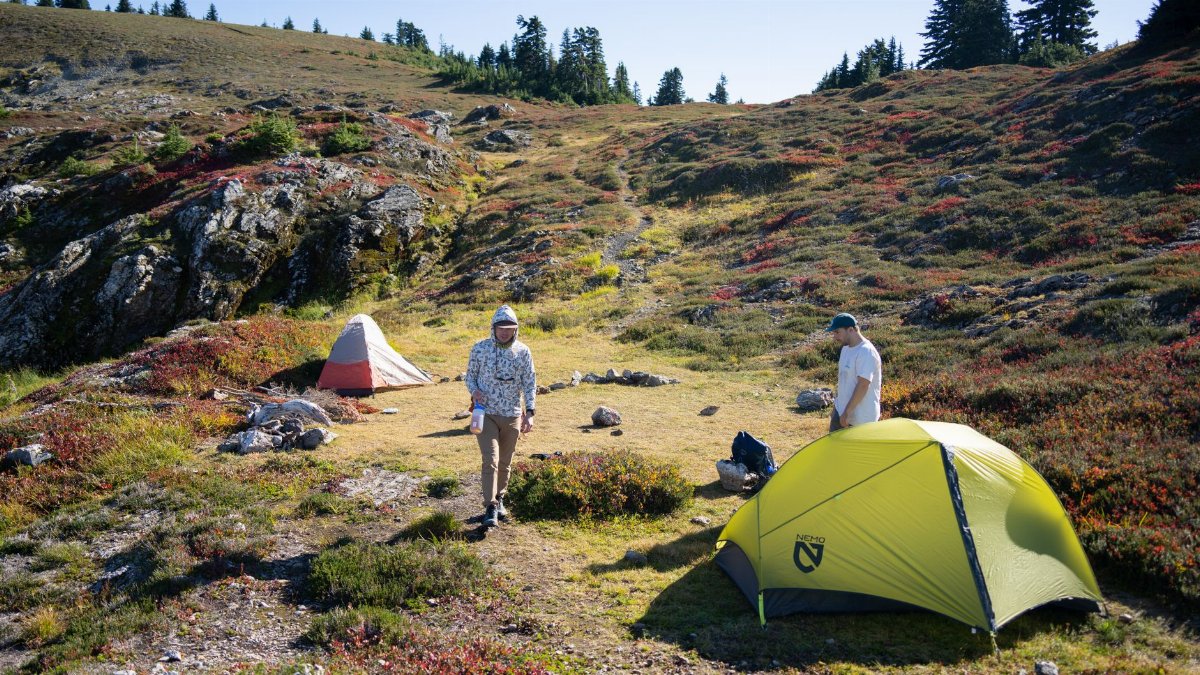 Explore outdoor camping in Darrington, Washington's scenic mountains in fall.