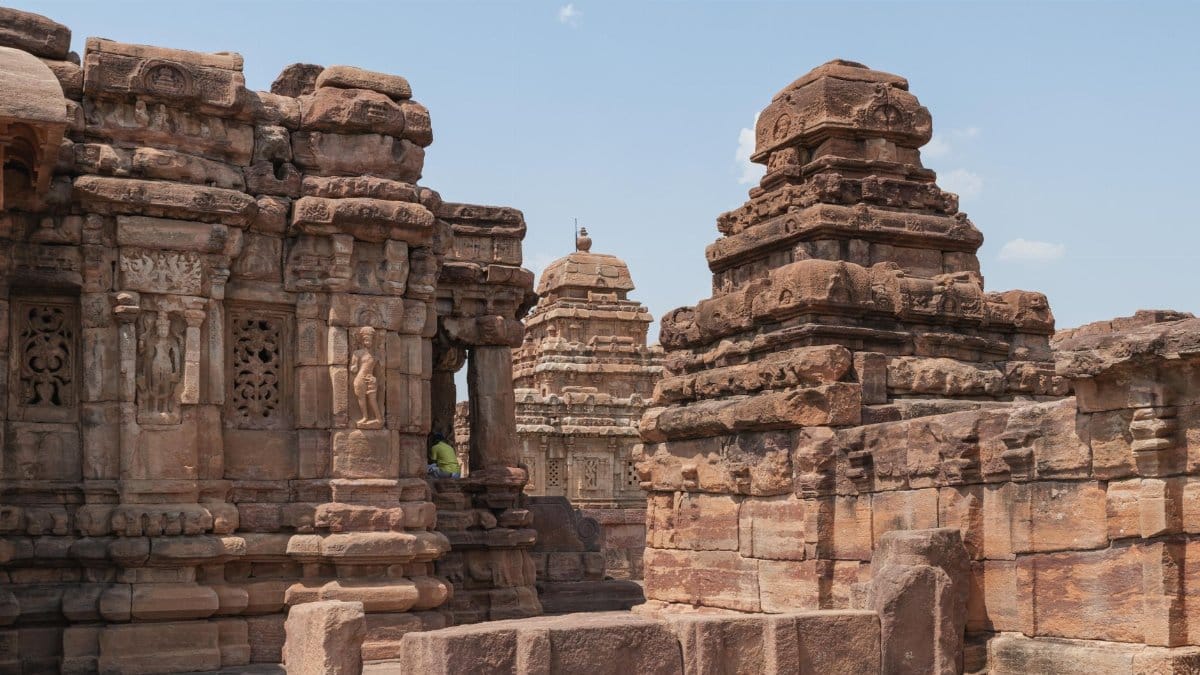 Explore the stunning ancient stone temples of Pattadakal, showcasing intricate architecture.
