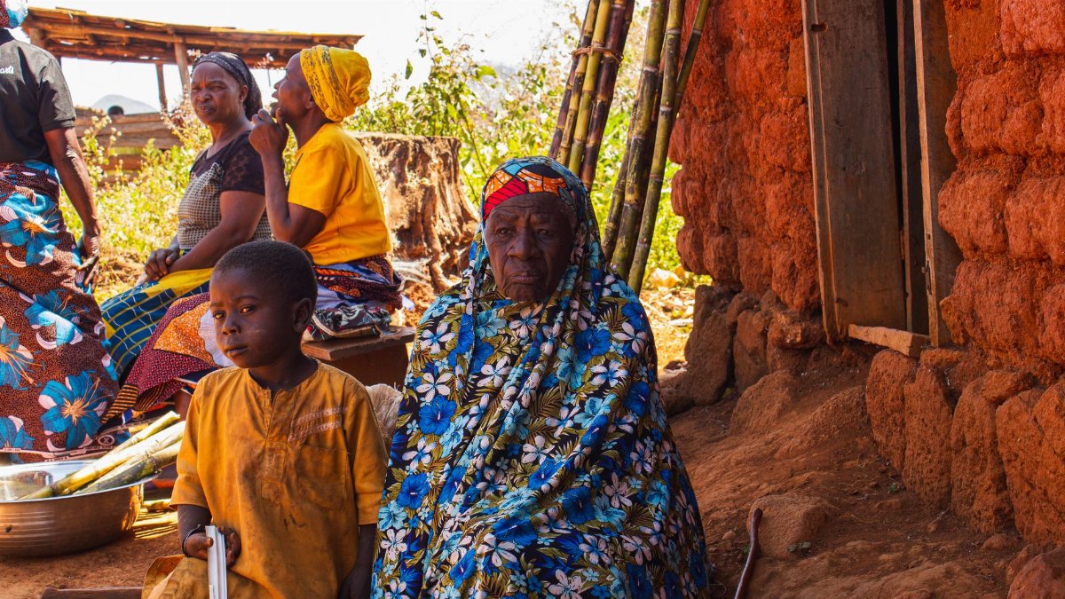 A glimpse into daily life in Ngel Nyaki, showcasing local people and traditional attire.