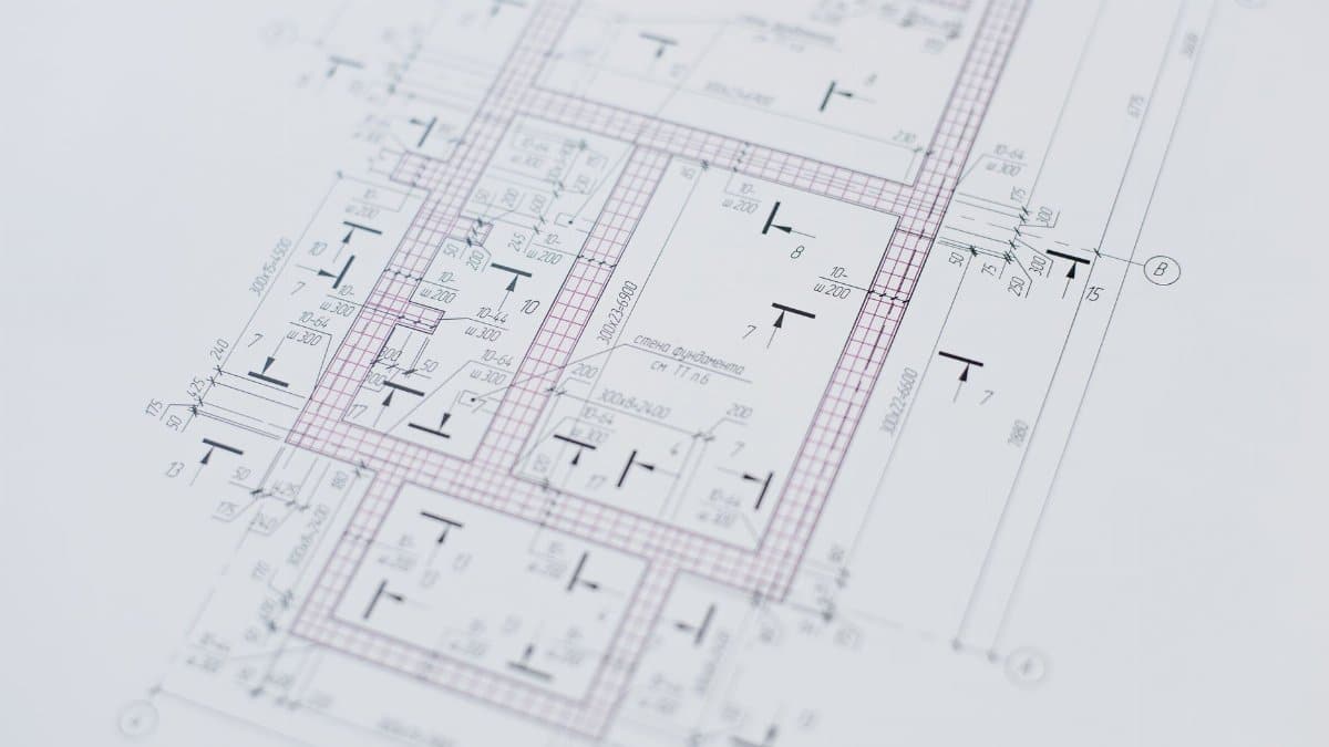 Close-up view of an architectural floor plan showcasing design creativity and layout precision.