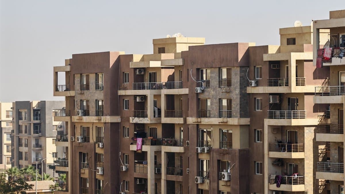 A view of modern apartment buildings capturing urban architecture and residential living space.