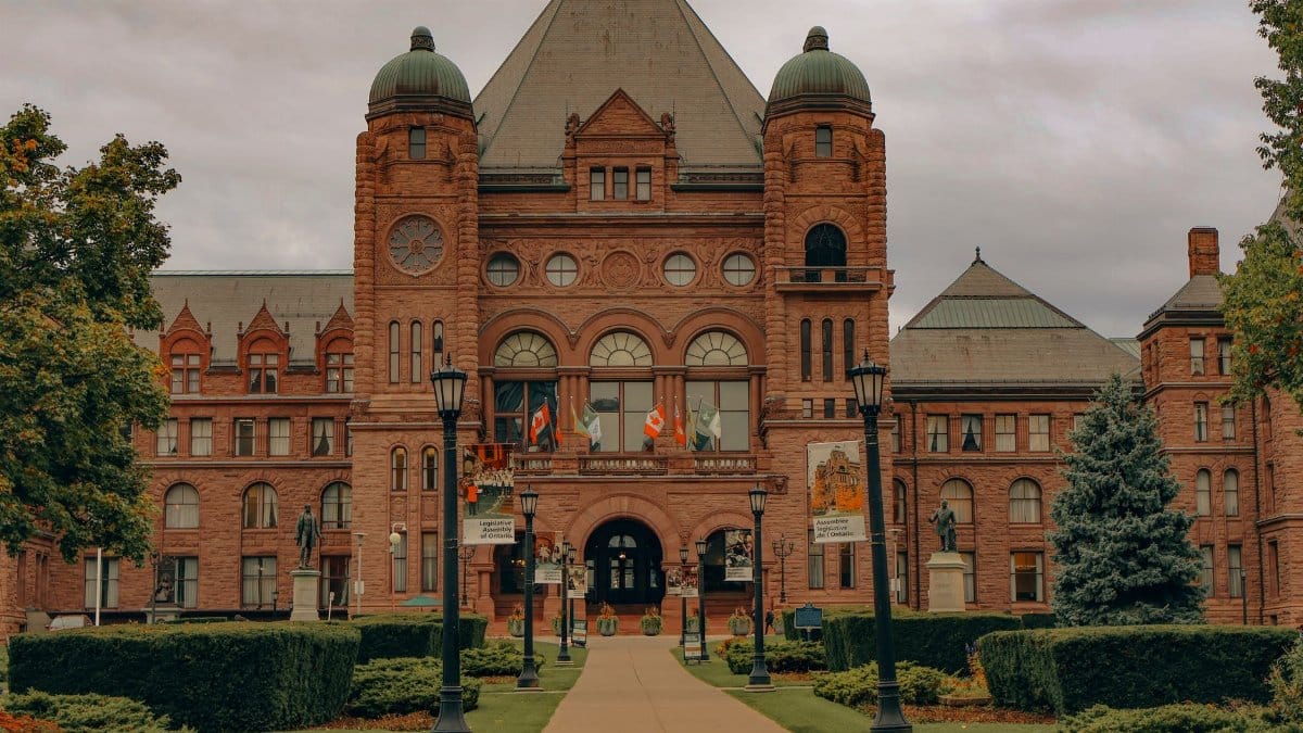 Historic Ontario Legislative Building in Toronto, showcasing classic architecture and cultural heritage.