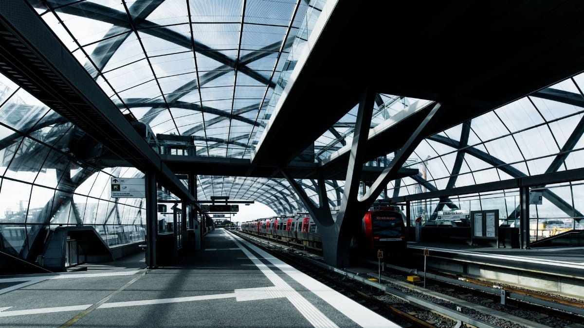 Futuristic design of Elbbrücken Station in Hamburg showcasing modern urban transit.