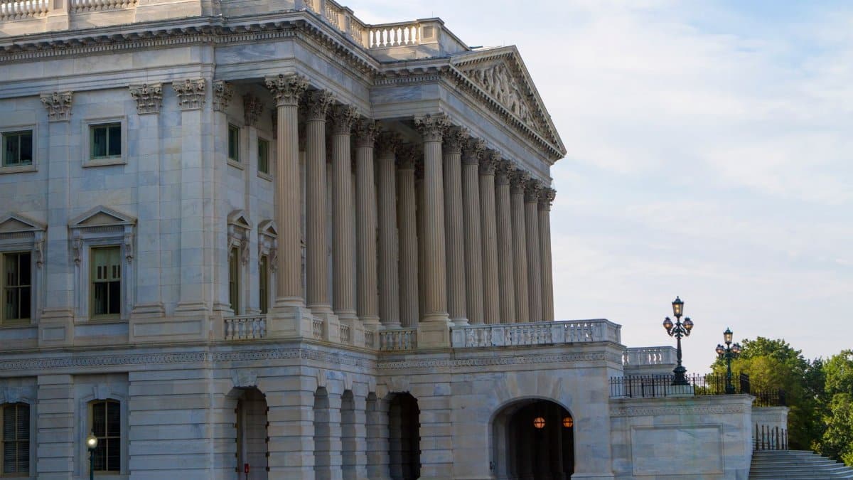A stunning view of the US Capitol Building showcasing its architectural grandeur in Washington DC.