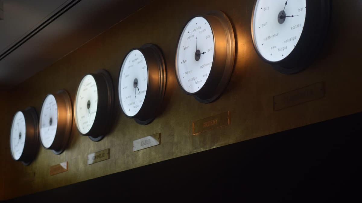 Artistic display of clocks in Istanbul, highlighting time and design.
