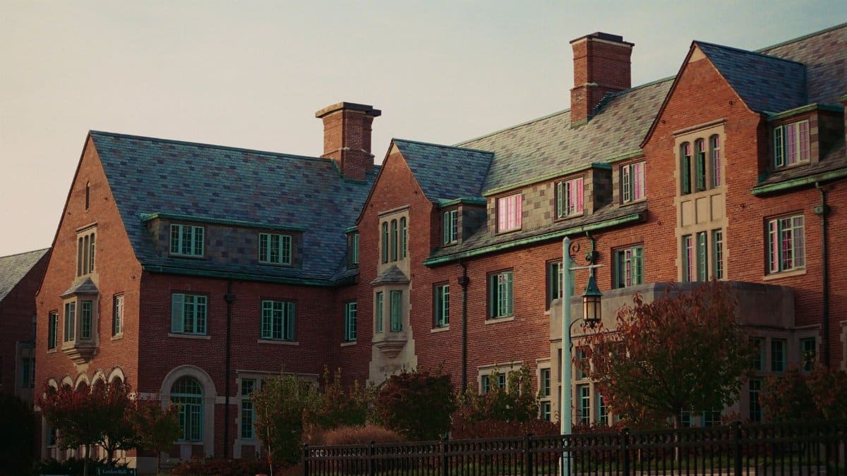 A classic 19th-century university building in East Lansing, Michigan reflecting collegiate architecture.