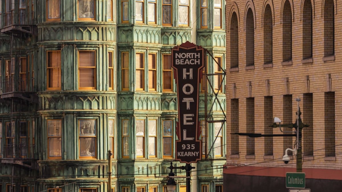 San Francisco's historic North Beach Hotel showcases classic architecture with a vintage charm.