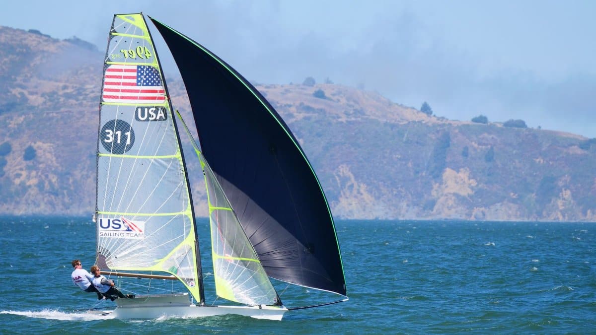 Dynamic sailboat racing event in San Francisco Bay, capturing thrilling action and picturesque scenery.