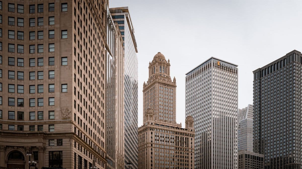 Majestic view of Chicago's skyline showcasing historic and modern buildings.