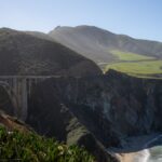 Breathtaking aerial view of Bixby Creek Bridge set against Big Sur's rugged coastline.