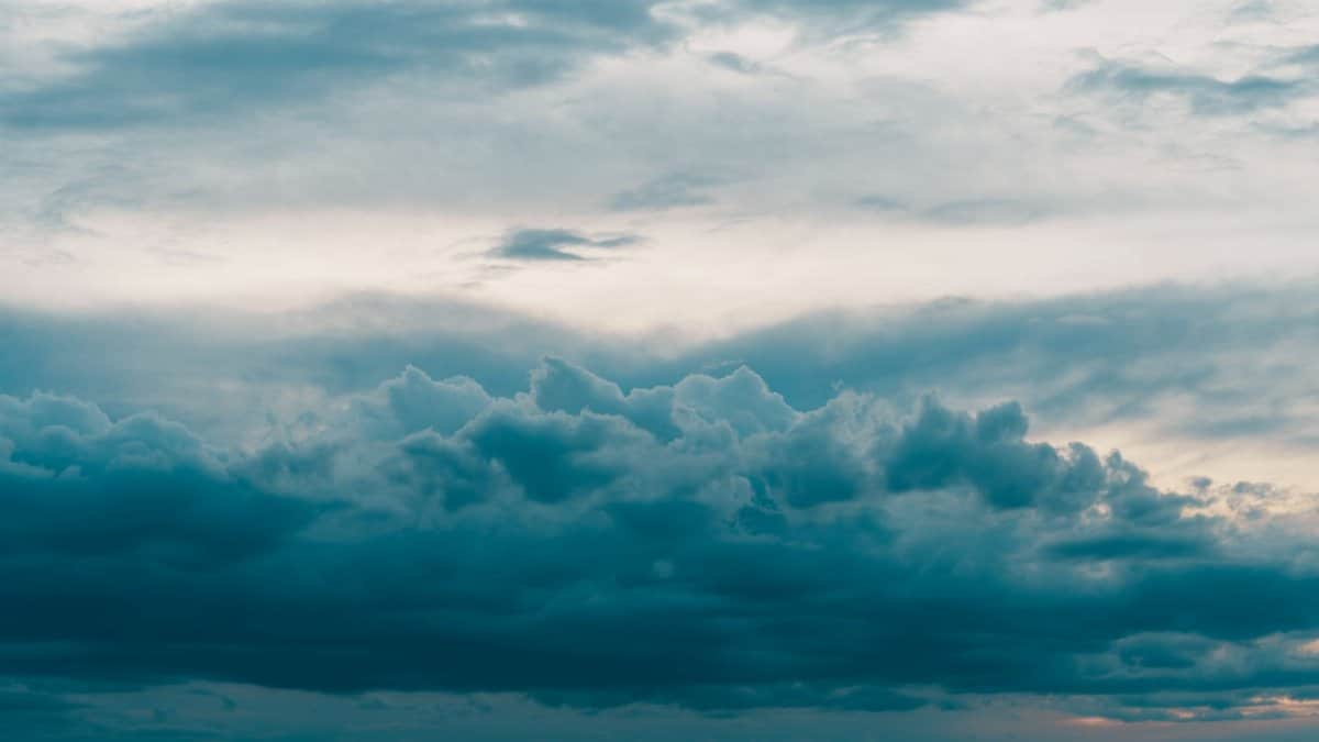 Capture of a dramatic and stormy sky with dark clouds gathering, offering a moody atmosphere.