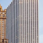 Captivating view of New York City skyscrapers, showcasing architectural contrasts.