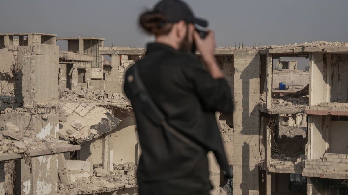 A photographer captures the crumbling ruins of war-torn Damascus, Syria.