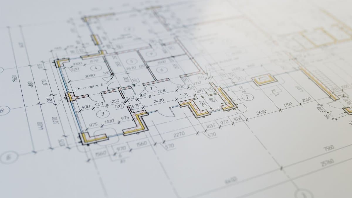 High-resolution close-up of an architectural floor plan showcasing design details.