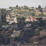 Picturesque hillside homes stacked over San Francisco Bay. Scenic and serene.