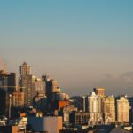 Stunning view of Seattle's skyline featuring the iconic Space Needle during sunset.