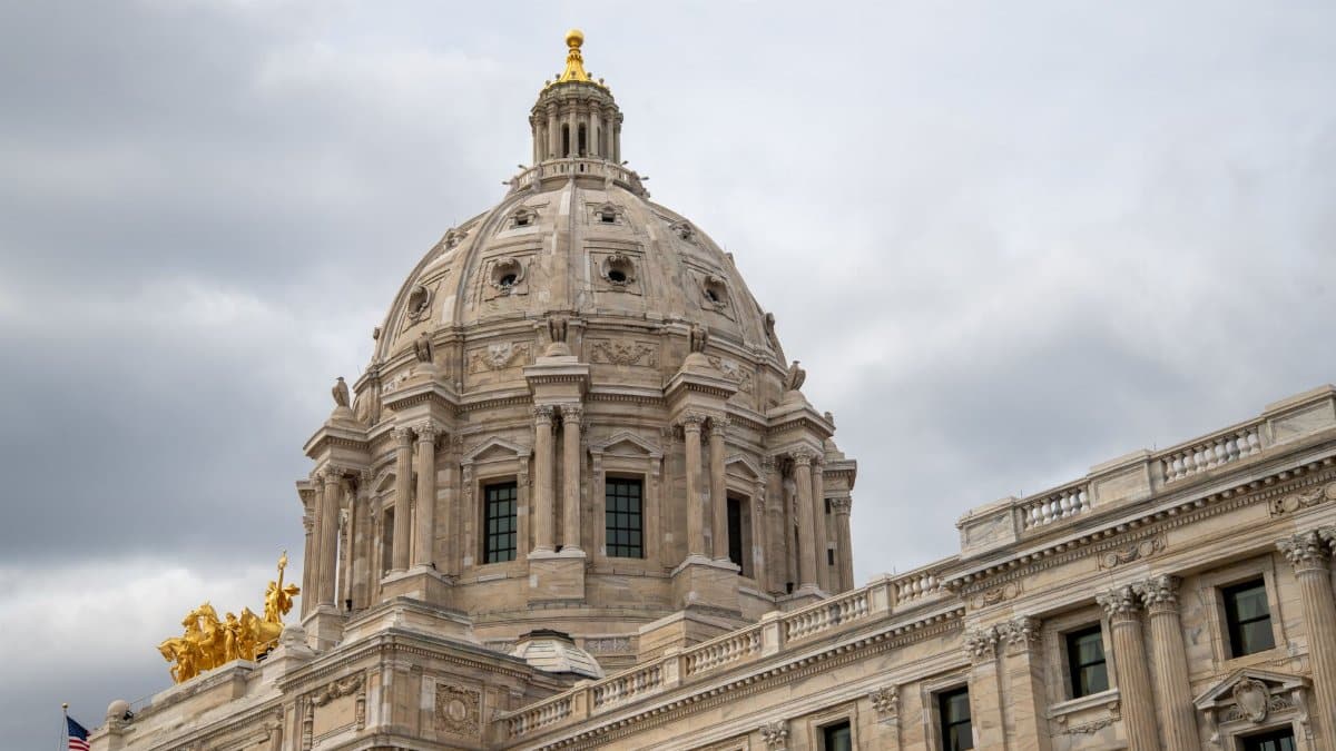 Stunning view of the classic dome of the Minnesota State Capitol in Saint Paul.