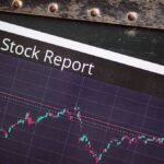 Detailed view of a stock report displaying a market performance graph with data trends.