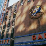 Daytime shot of the famous Radio City Music Hall in New York City.