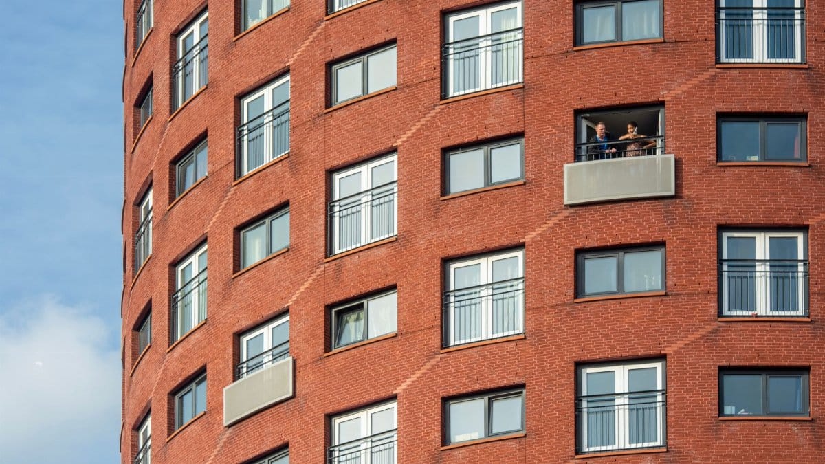 Modern building facade in Den Haag features unique architecture and lifestyle.