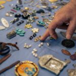 A diverse collection of jewelry and trinkets displayed at a bazaar in İstanbul, Türkiye.