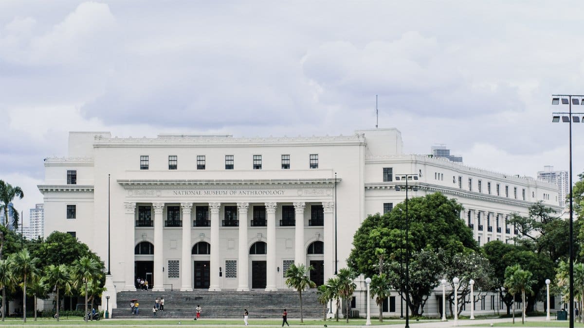 Front view of the National Museum of Anthropology in Manila, showcasing neoclassical architecture.