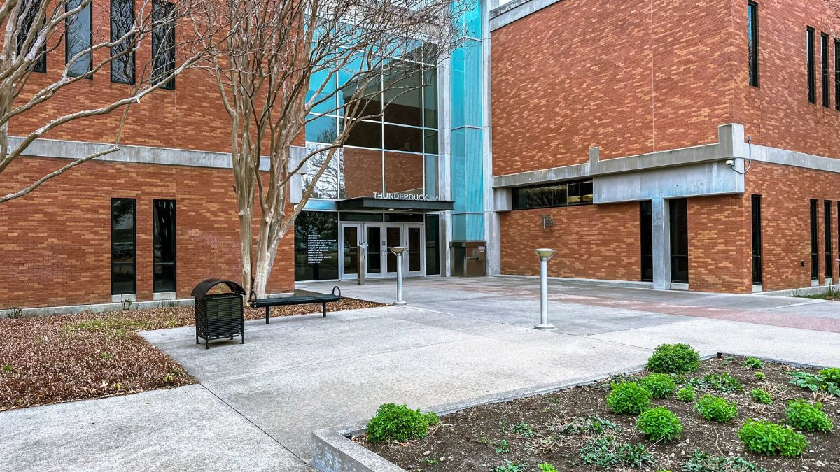 Exterior view of Thunderduck Hall at Dallas College Richland Campus in Texas.