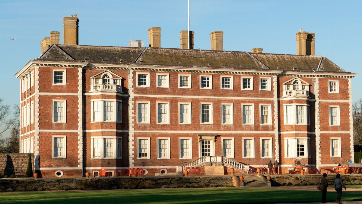 Elegant view of the historic Ham House in Richmond, showcasing its classical architectural design.